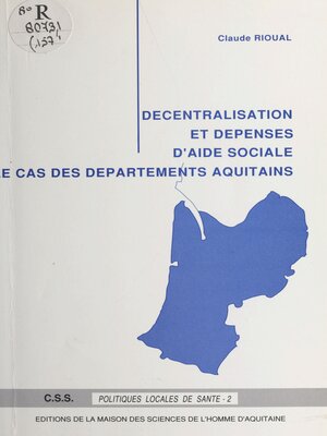 cover image of Décentralisation et dépenses d'aide sociale